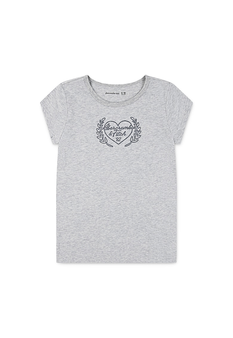 Oferte la Tricou din amestec de bumbac cu logo - Gri melange