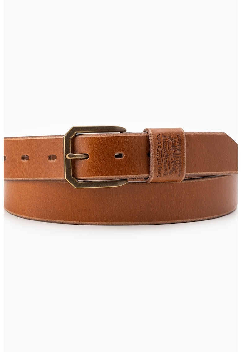 Oferte la Curea lata de piele - Maro cognac