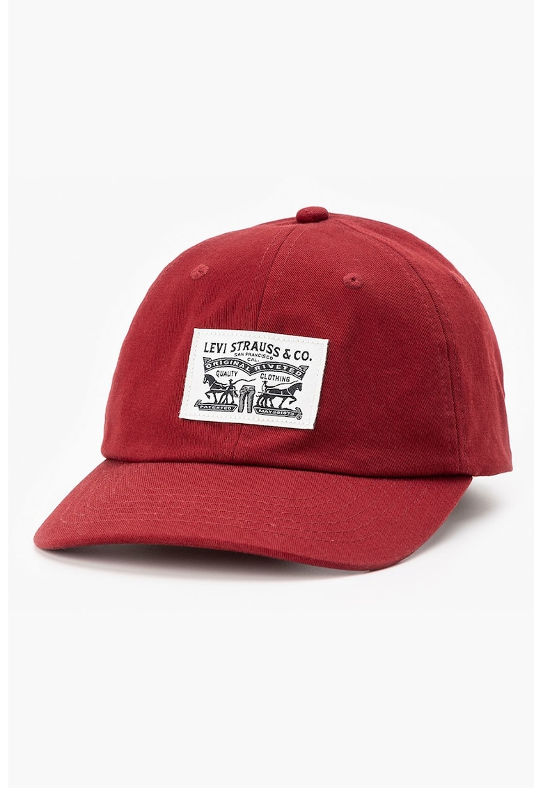 Oferte la Sapca baseball din amestec de lana cu aplicatie logo - Rosu inchis