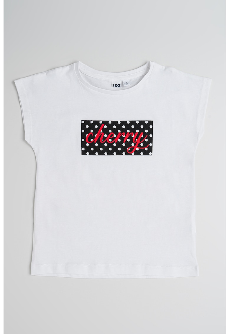 Oferte la Tricou cu imprimeu text - Alb/Rosu inchis