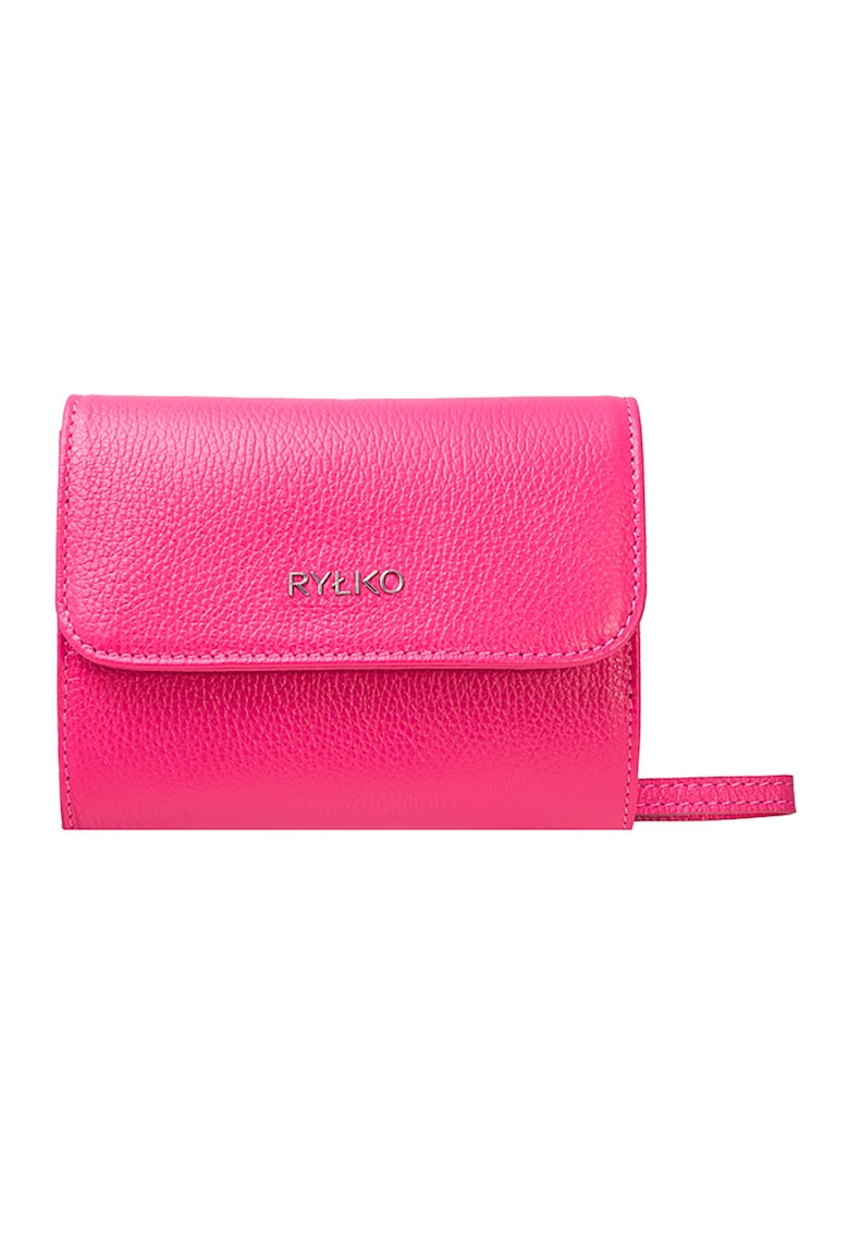 Oferte la RYLKO - Geanta din piele cu bareta de umar din lant - Fucsia