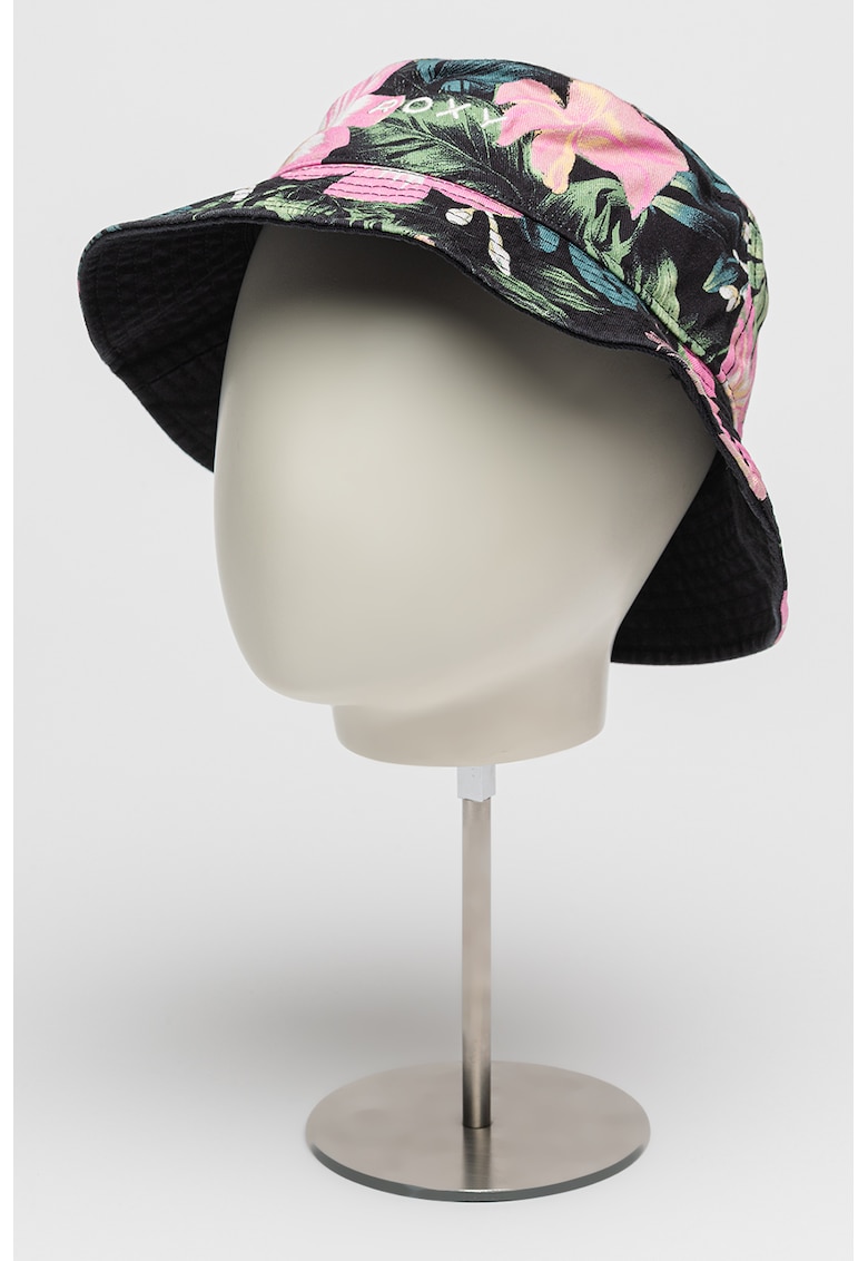 Oferte la Palarie de bumbac cu imprimeu floral Tiny Honey - Verde/Negru/Roz pal