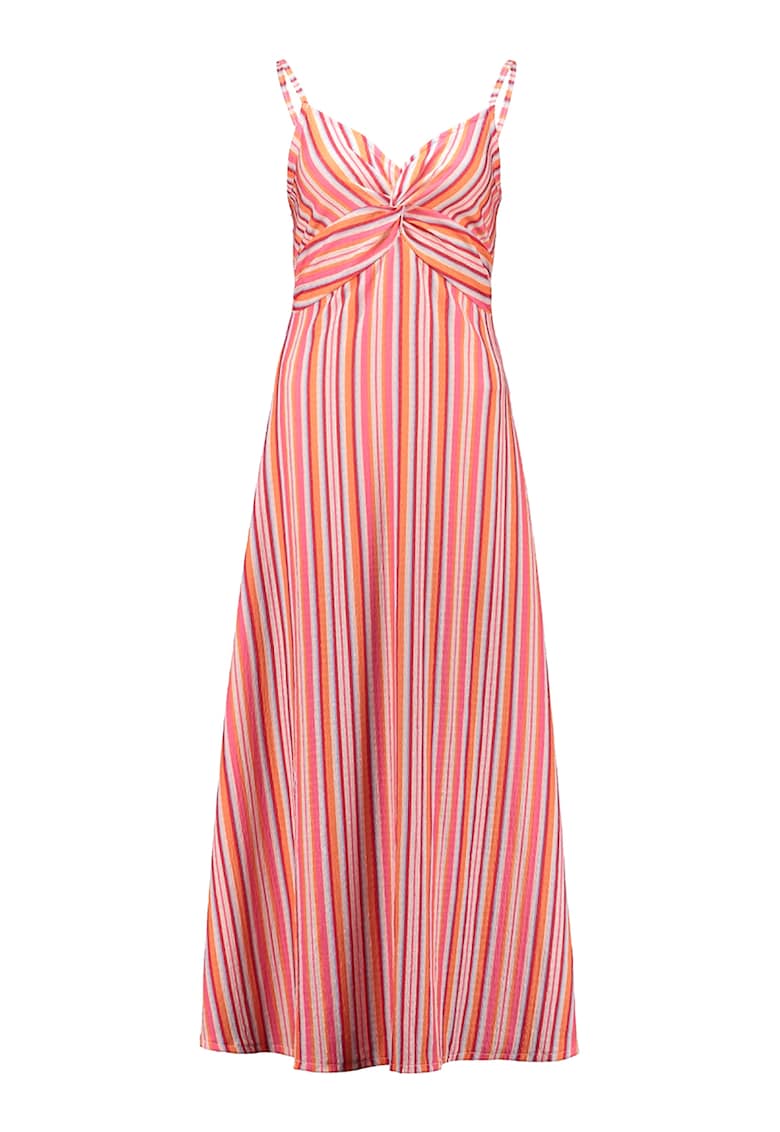 Oferte la Rochie evazata cu dungi - Alb/Roz deschis/Portocaliu deschis