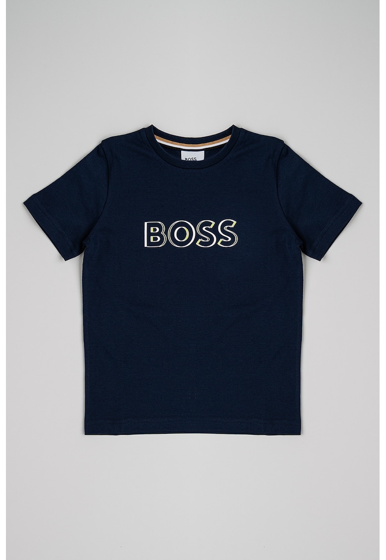 Oferte la Tricou de bumbac cu logo - Alb/Verde/Albastru ultramarin