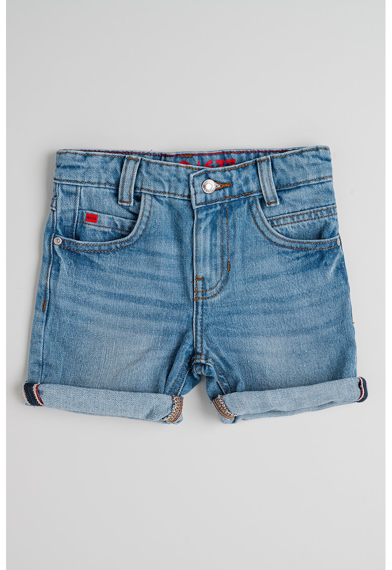 Oferte la Blugi scurti cu talie medie 677 - Albastru pastel