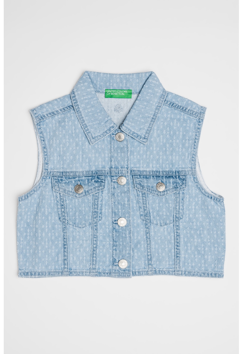 Oferte la Vesta crop din denim - Albastru pastel