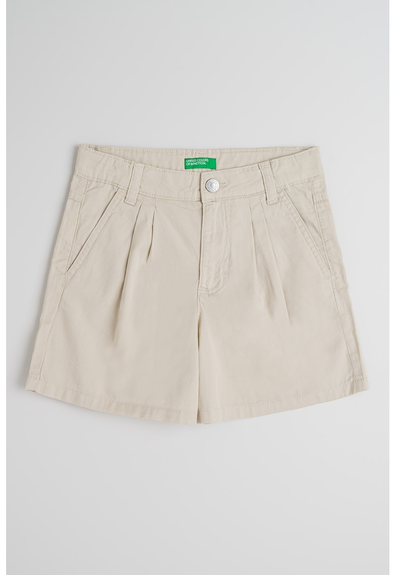 Oferte la Pantaloni scurti cu pliuri - Maro nisip