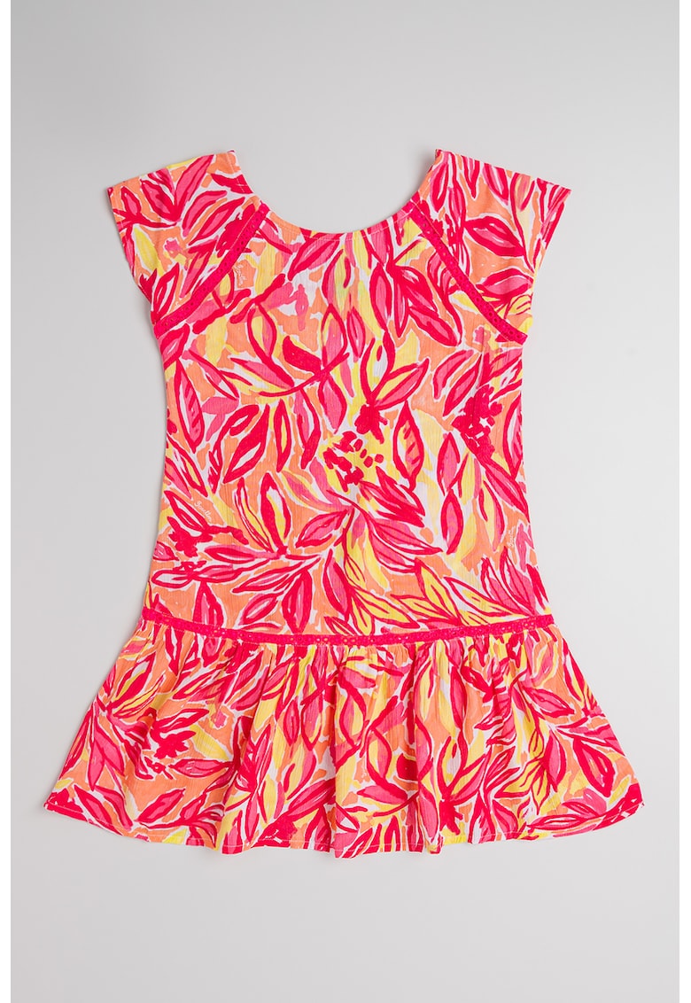 Oferte la Rochie cu decupaj pe partea din spate - Portocaliu/Roz/Verde lime
