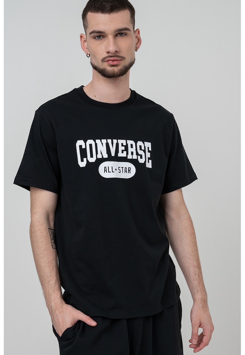 Oferte la Tricou cu imprimeu pe piept Retro - Alb/Negru