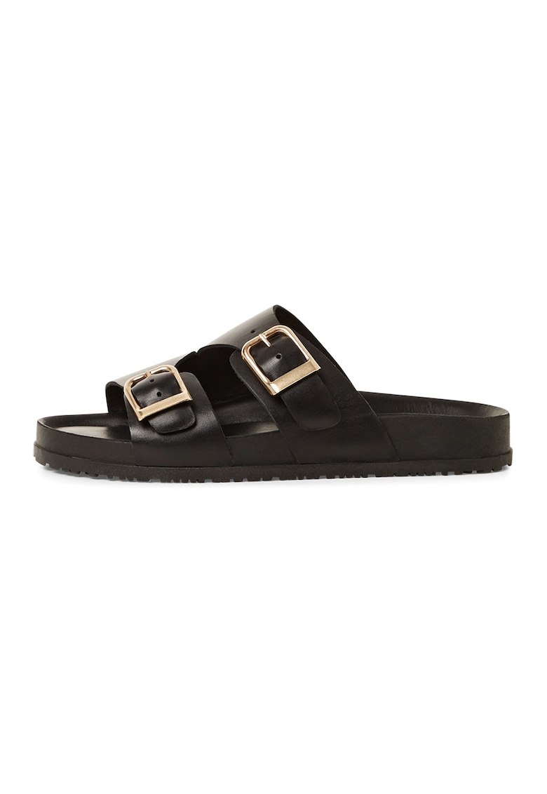 Oferte la Papuci de piele - Negru