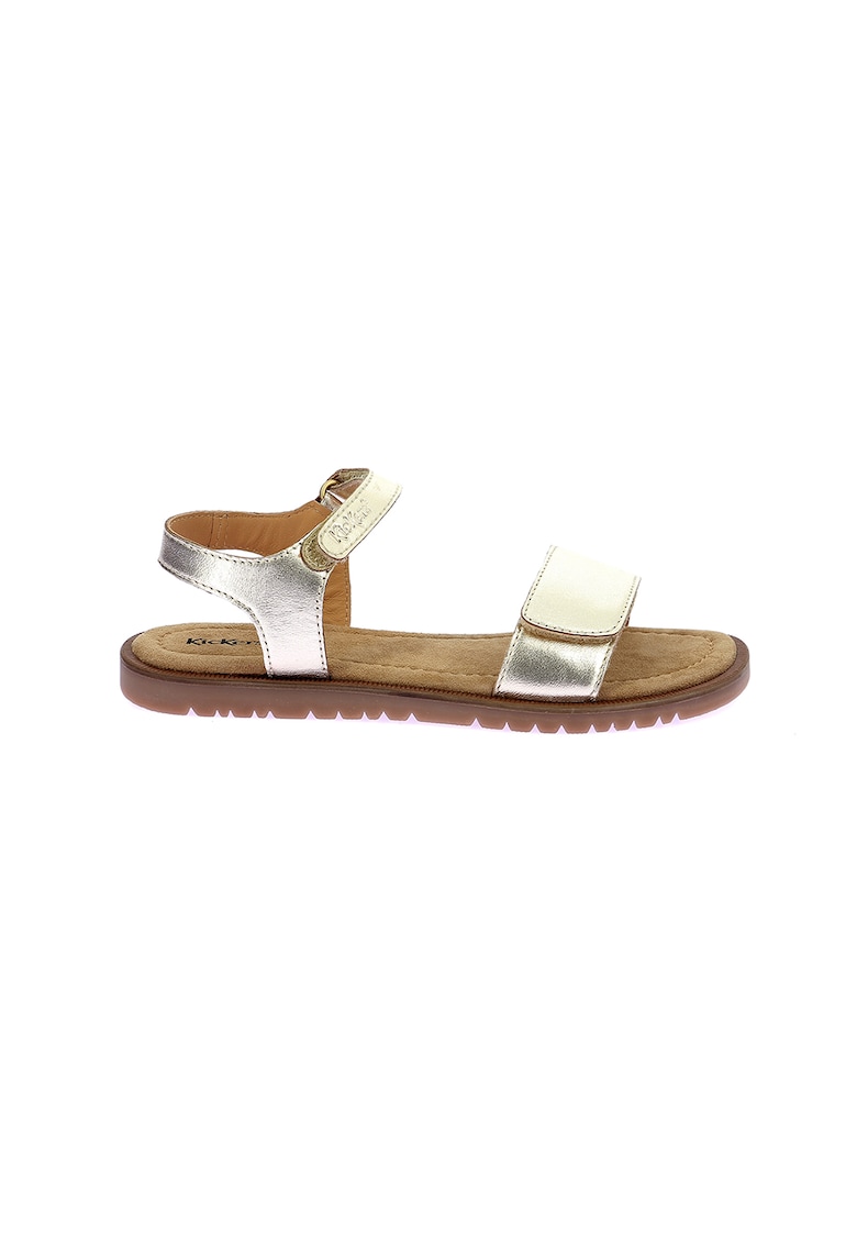 Oferte la Sandale de piele cu aspect metalizat - Auriu