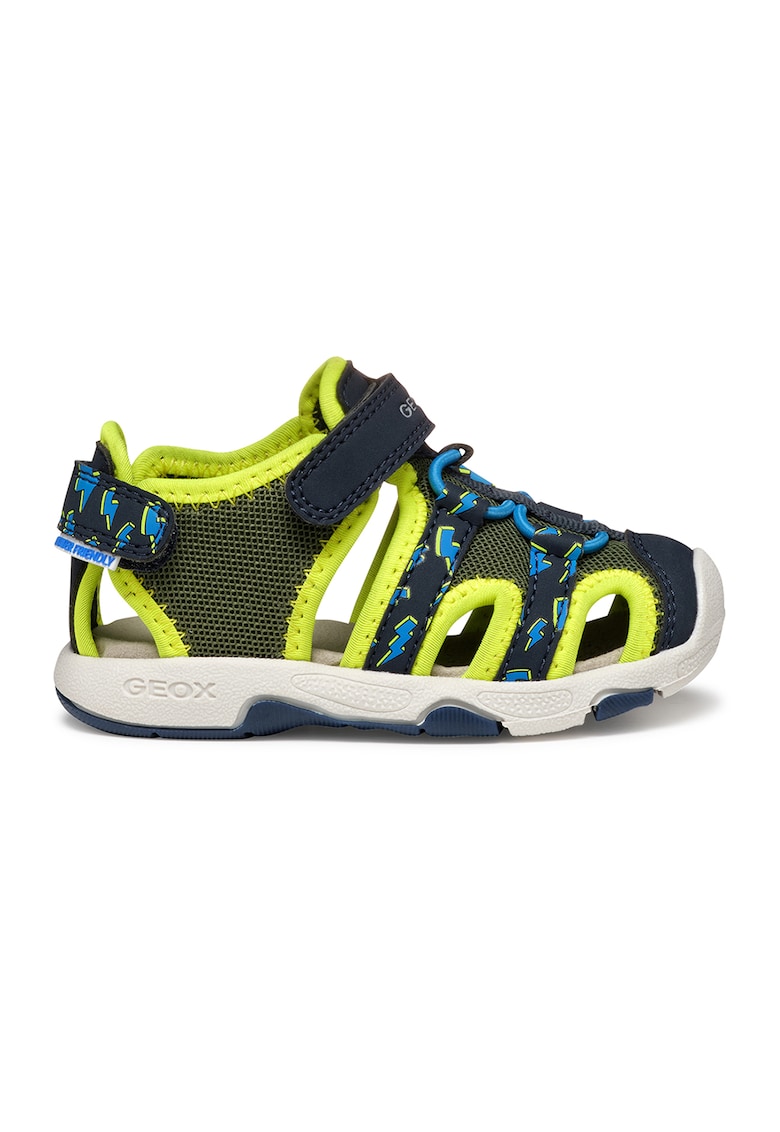 Oferte la Sandale fisherman cu velcro - Verde lime/Bleumarin