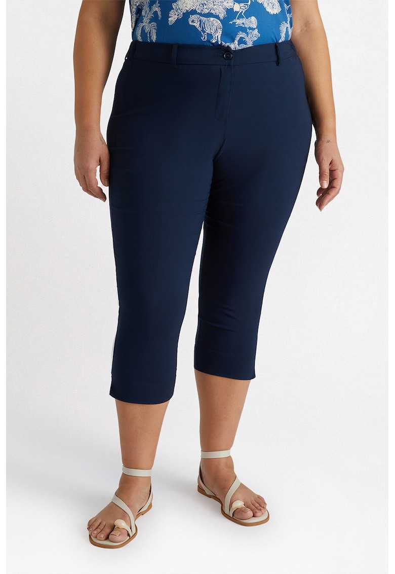 Oferte la Pantaloni capri cu talie medie - Bleumarin