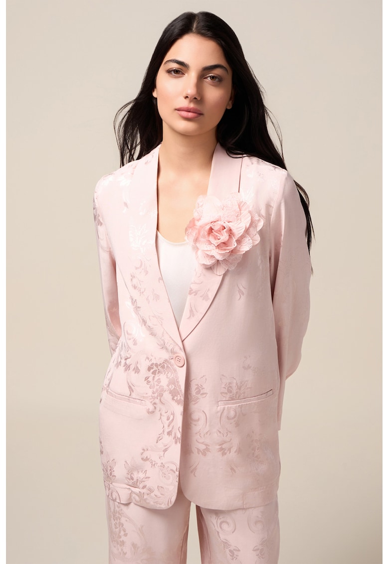 Oferte la Sacou cu detaliu floral - Roz pal