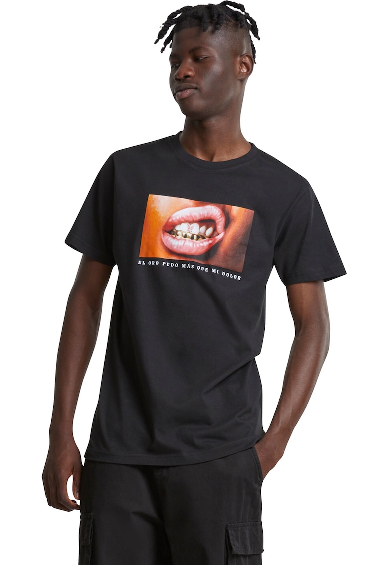 Oferte la Tricou cu imprimeu poza - Negru/Portocaliu/Roz