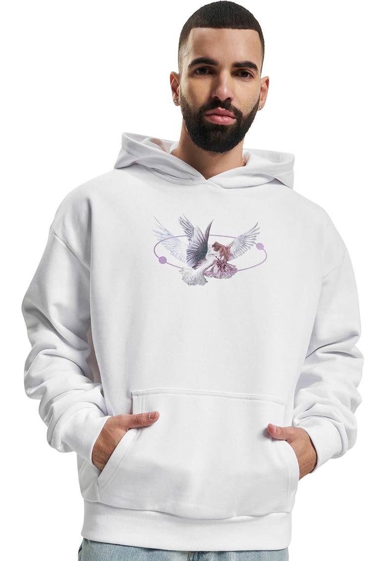 Oferte la Hanorac unisex cu imprimeu grafic - Alb/Violet