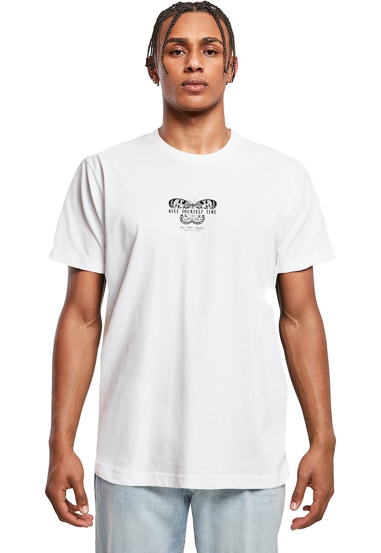 Oferte la Tricou din bumbac cu imprimeu grafic - Alb/Roz/Albastru