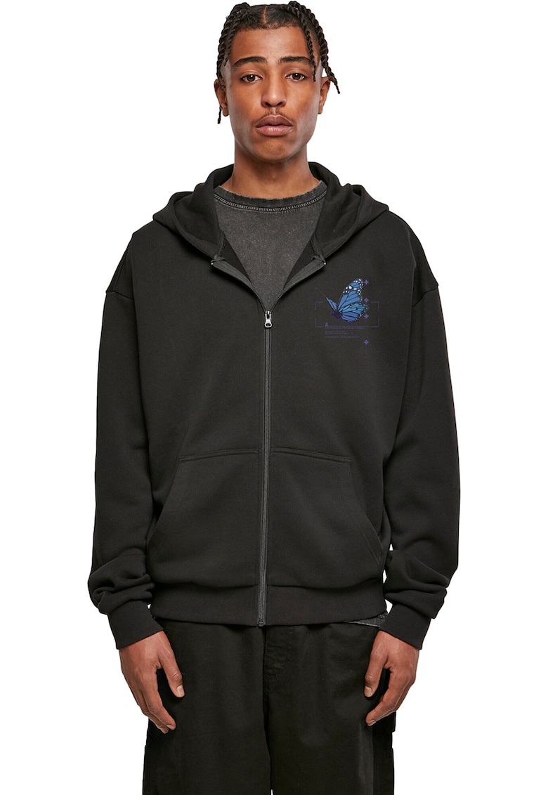 Oferte la Hanorac unisex cu fermoar - Negru/Albastru