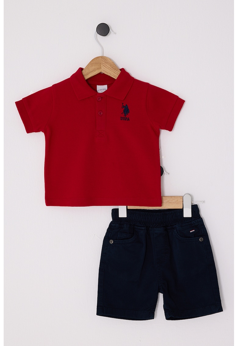 Oferte la Set de tricou cu imprimeu si pantaloni - 2 Piese - Rosu/Negru