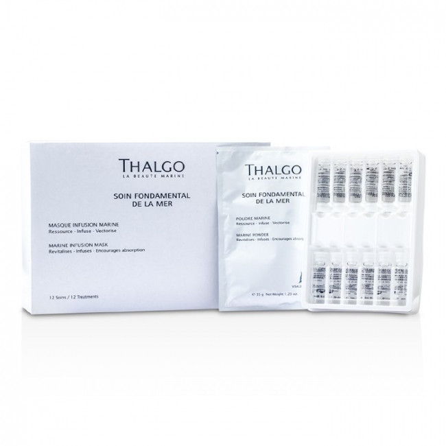 Oferte la Masca cu infuzie marine Thalgo Oligo Marine, Mask Oligo Marine Powder (Concentratie: Masca de fata, Gramaj: 12 X 35 Gr + 12 X 5 Ml)