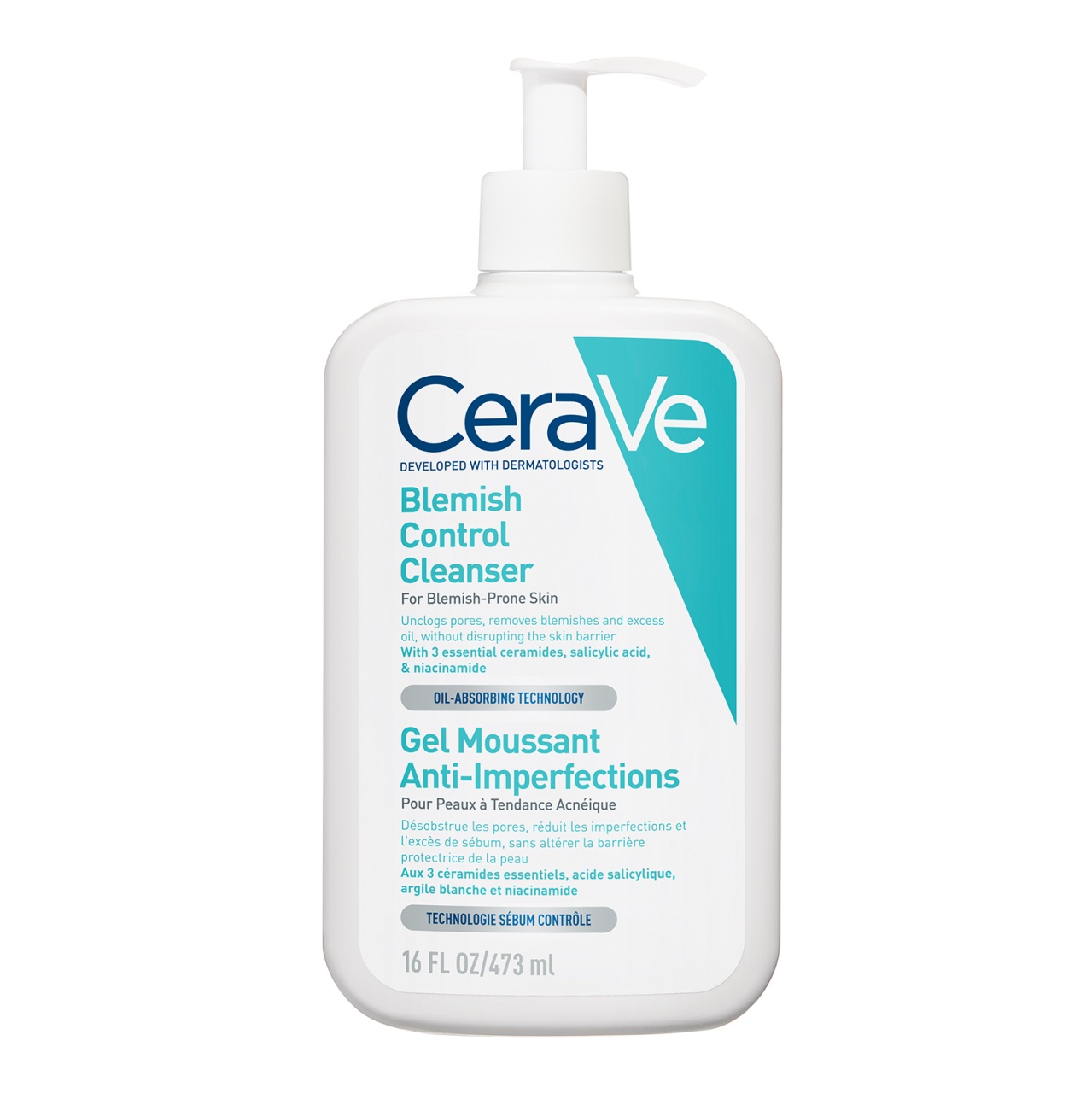 Oferte la Gel de curatare spumant CeraVe anti-imperfectiuni cu acid salicilic pentru ten gras cu tendinta acneica (Concentratie: Gel de curatare, Gramaj: 473 ml)