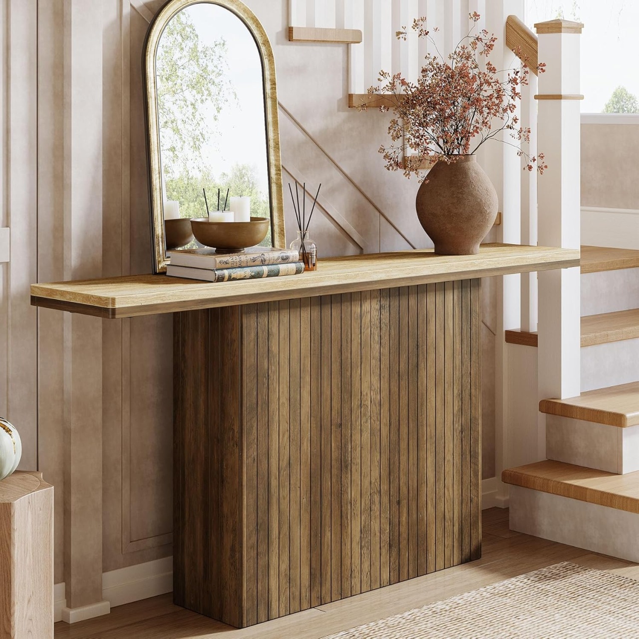 Oferte la MAM19 - Masa Consola, 160 cm, masuta hol, living, dining, dormitor - Maro
