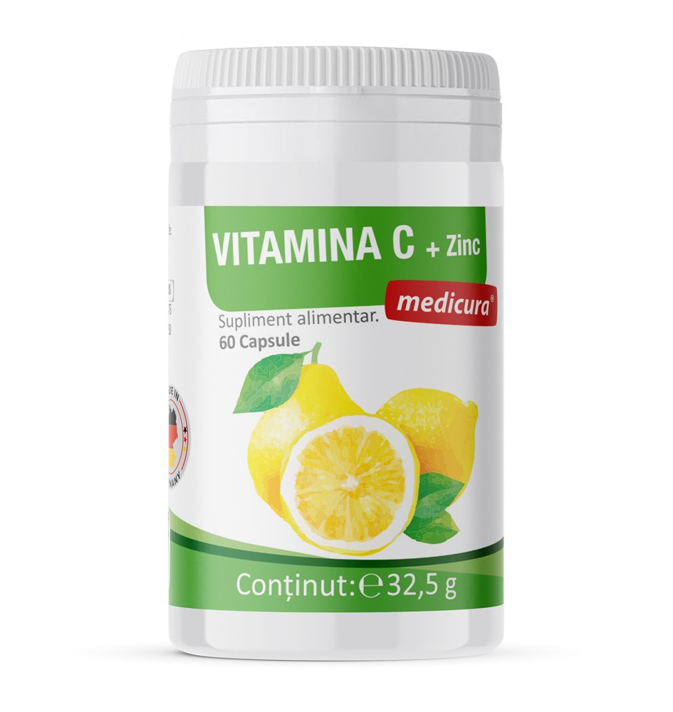 Oferte la Vitamina C + Zinc 60 capsule