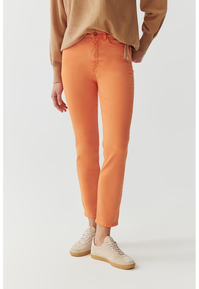 Oferte la Blugi regular fit cu talie inalta Romiki - Portocaliu