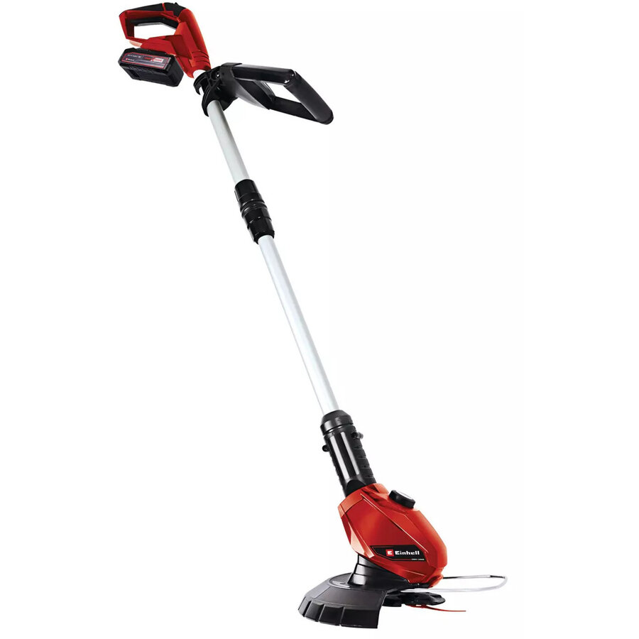 Oferte la Trimmer de Tuns Iarba Power X-Change GE-CT 18 Li Latime Taiere 24CM Acumulator Li-Ion 2.5 Ah 18V si Incarcator Inclus Rosu/Negru