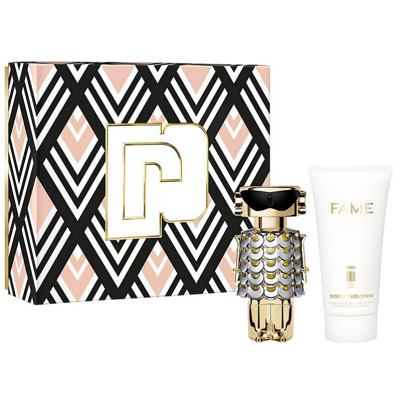 Oferte la Set Cadou Paco Rabanne Fame, Apa de Parfum, Femei (Continut set: 50 ml Apa de parfum + 75 ml Lotiune de corp)