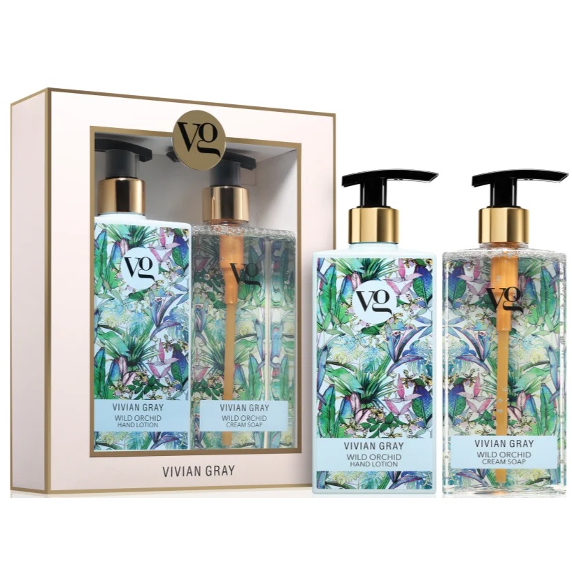 Oferte la Set cadou Vivian Gray Wild Orhid Lotiune Hidratanta de Maini 350 ml + Sapun lichid, 350 ml
