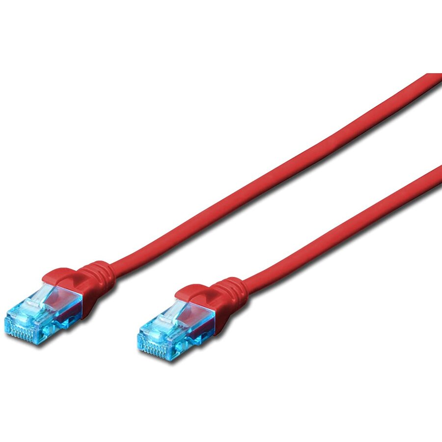 Oferte la DIGITUS DK-1512-005/R DIGITUS Premium CAT 5e UTP patch cable, Length 0.5m, Color red