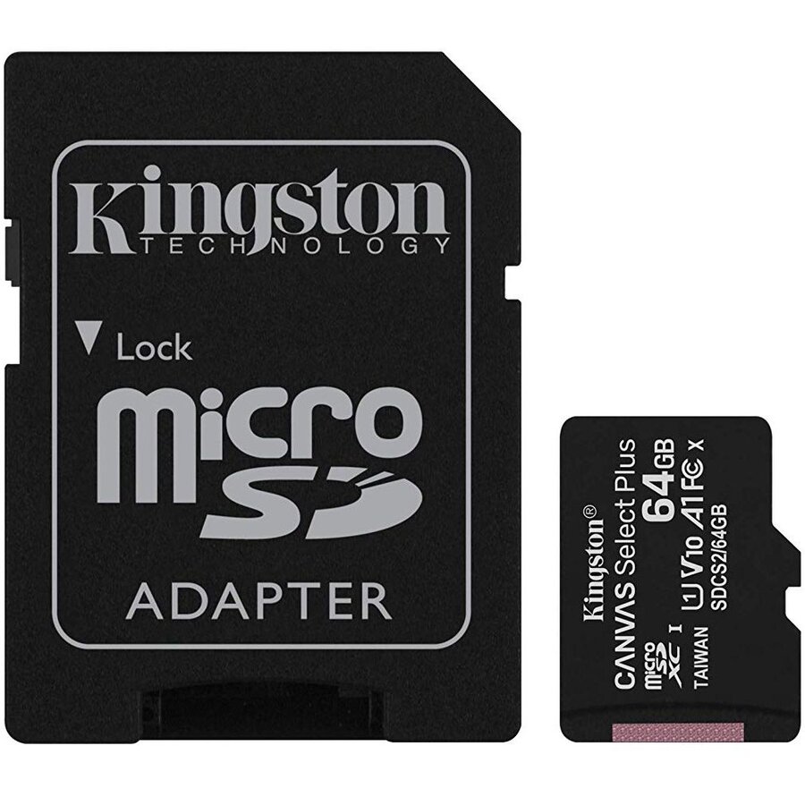 Oferte la Card de memorie MicroSD Kingston SDCS2/64GB Canvas Select Plus, 64 GB, 100MB/s, cu adaptor