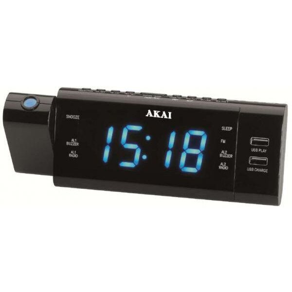 Oferte la Radio ceas Akai ACR-3888, proiectie, incarcator telefon USB, negru