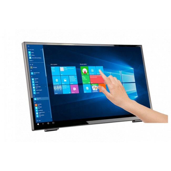 Oferte la Monitor LED HANNSPREE HT248PPB Touchscreen, 23.8, WIDE, FULL HD, D-Sub, HDMI, DP, NEGRU
