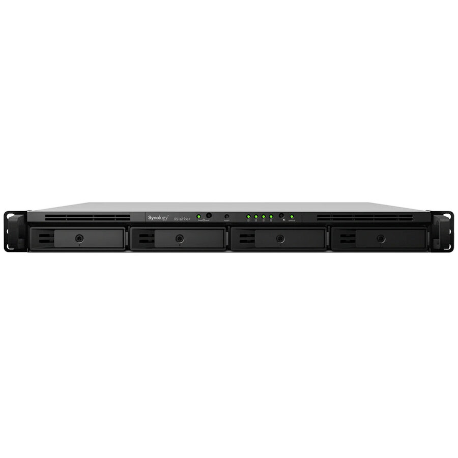 Oferte la Network Attached Storage Synology 1U RackStation RS1619xs+, Procesor Intel Xeon D-1527 @2.2Ghz, 8 GB DDR4, 4-Bay, 4 x Gigabit LAN, 2 x USB 3.0, 1 x eSATA, PCIe Expansion