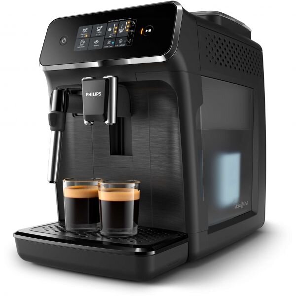 Oferte la Espressor automat Philips EP2220/10, sistem de spumare a laptelui, 2 bauturi, filtru AquaClean, rasnita ceramica, optiune cafea macinata, Negru