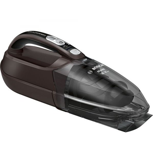 Oferte la Aspirator de mana Bosch BHN16L, 14,4 V Li-Ion, Autonomie 40 min, 2 trepte de putere, maro/ negru