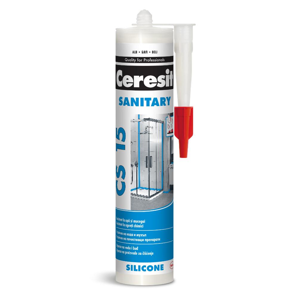 Oferte la Silicon sanitar Ceresit CS15, alb, interior / exterior, 280 ml