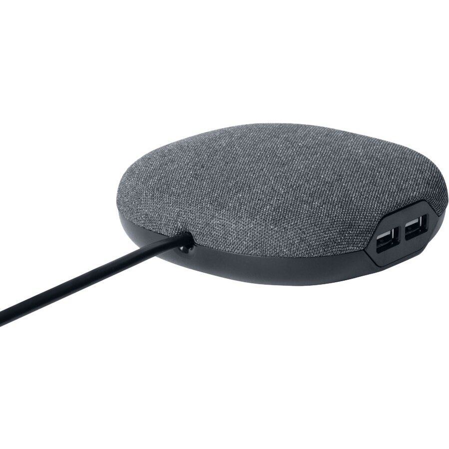 Oferte la Incarcator estilo charging station with textile surface, socket strip (anthracite/black, 3 meters, 2x USB)