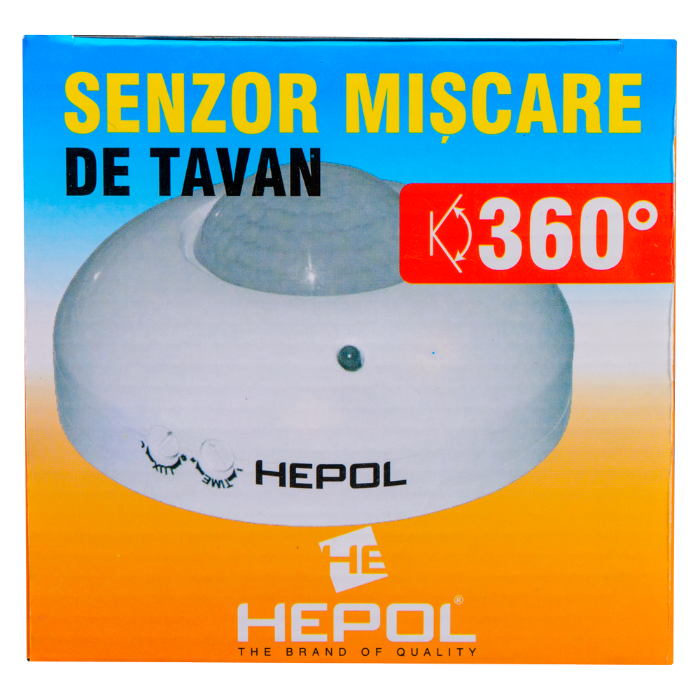 Oferte la Senzor de miscare de tavan Hepol, 360 grade, alb