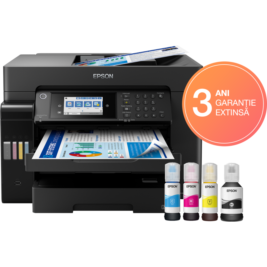 Oferte la Imprimanta inkjet color Epson L11160 CISS, Retea, Wireless, A3+