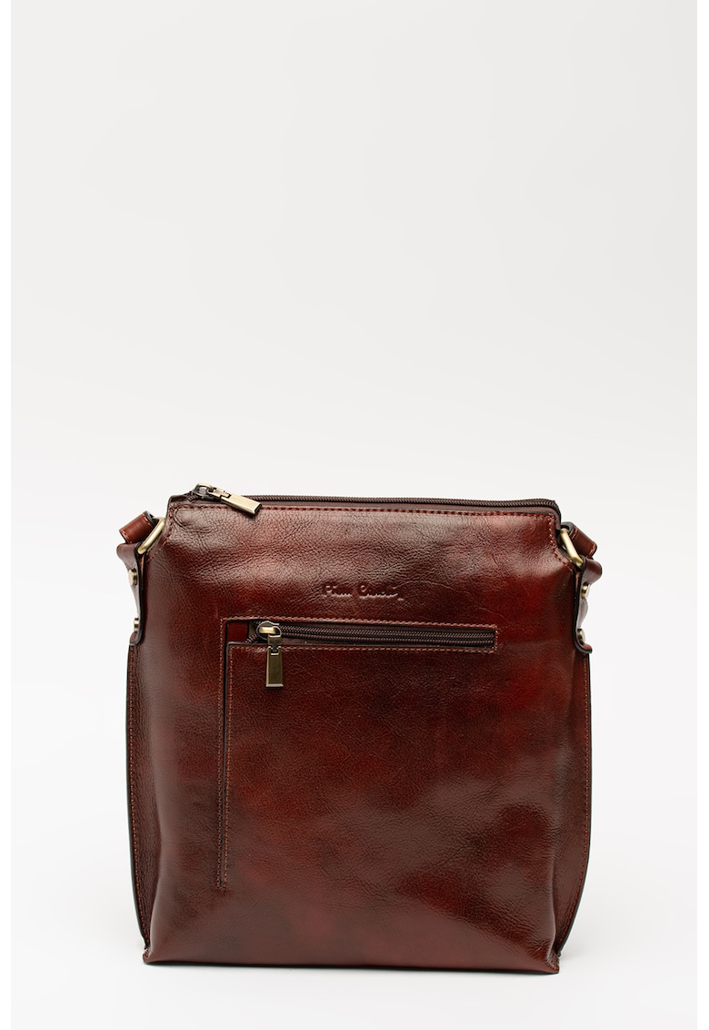 Oferte la Geanta crossbody din piele - Maro cognac