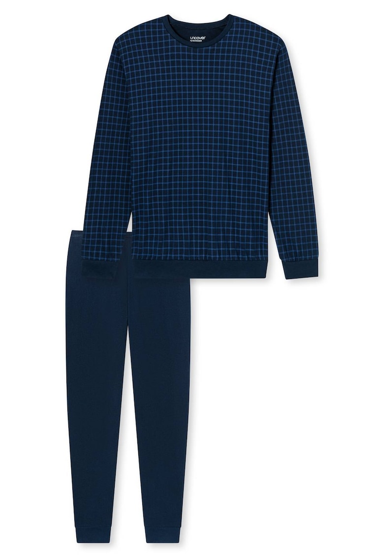 Oferte la Pijama cu pantaloni lungi si imprimeu - Albastru inchis