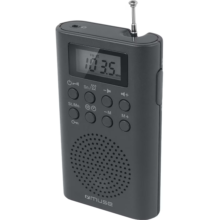 Oferte la Radio M-03 R Portabil  	Alarma	FM 	Jack 3.5 Negru