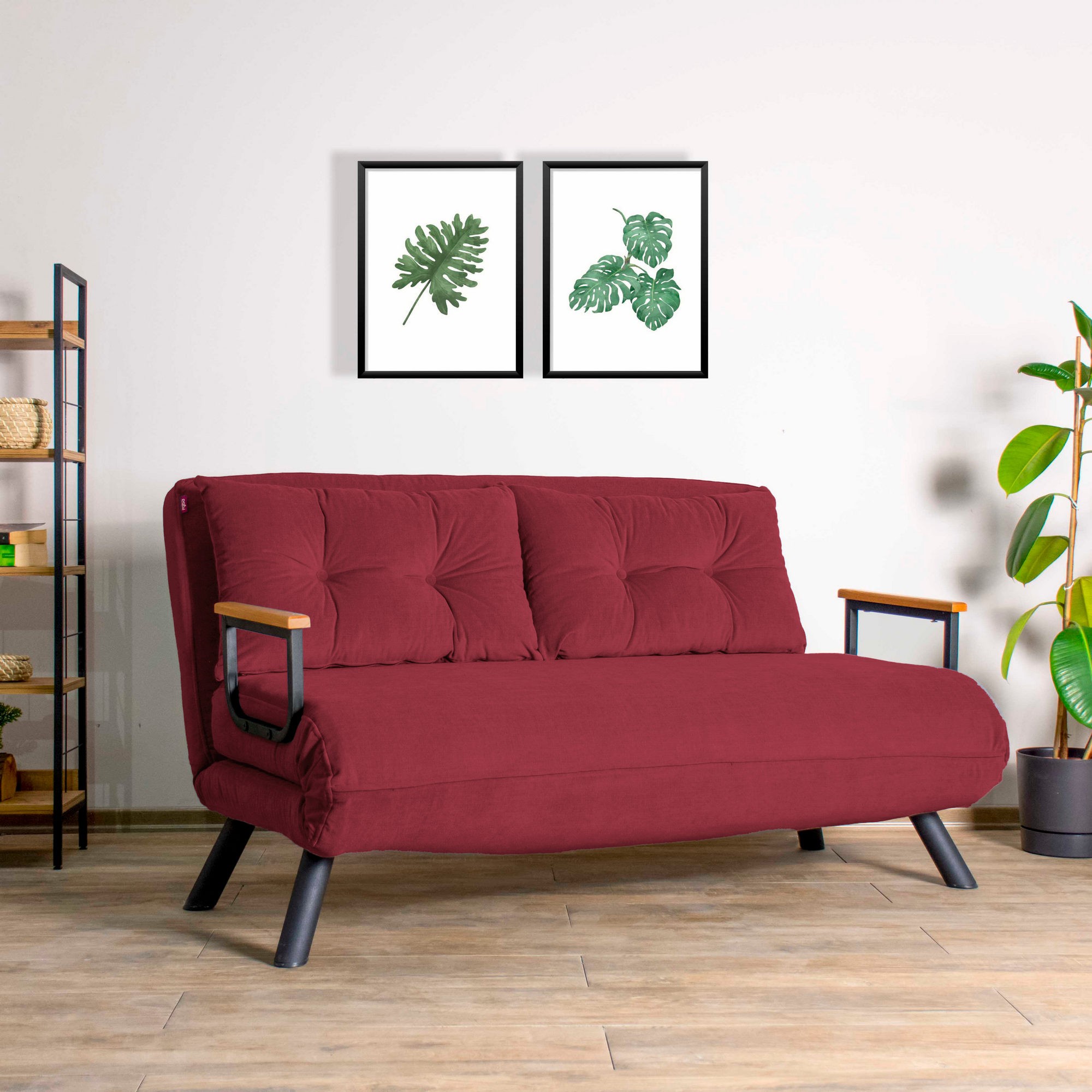 Oferte la Canapea Extensibila cu 2 Locuri Sando 2-Seater - Maroon