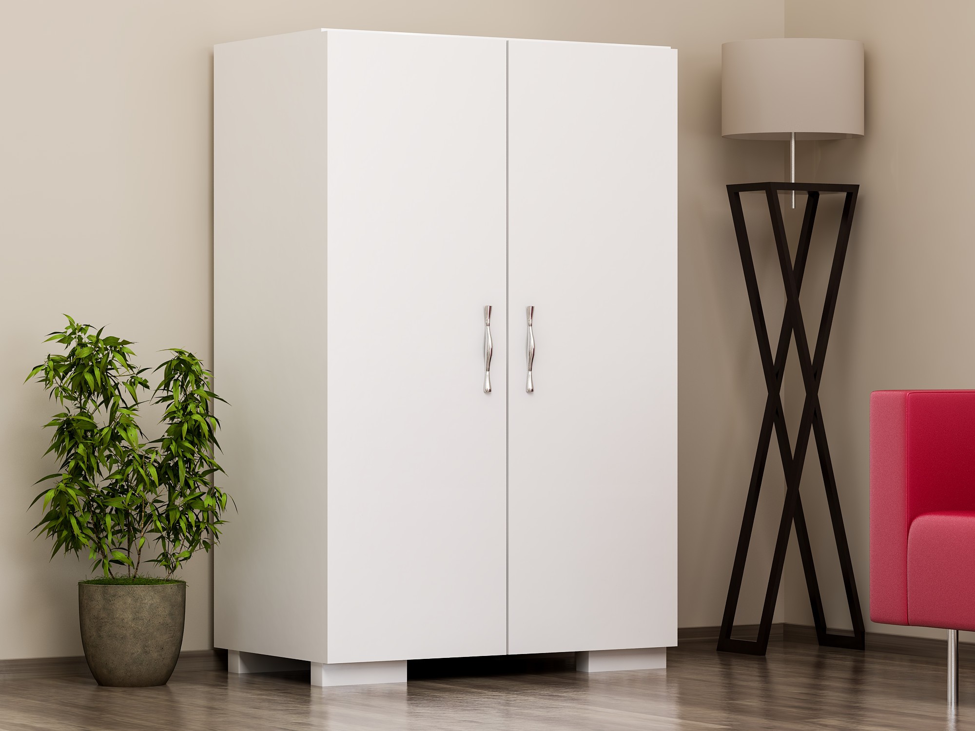 Oferte la Dulap Hol cu rafturi Mada4 Ayak - White 60 X 94 X 35