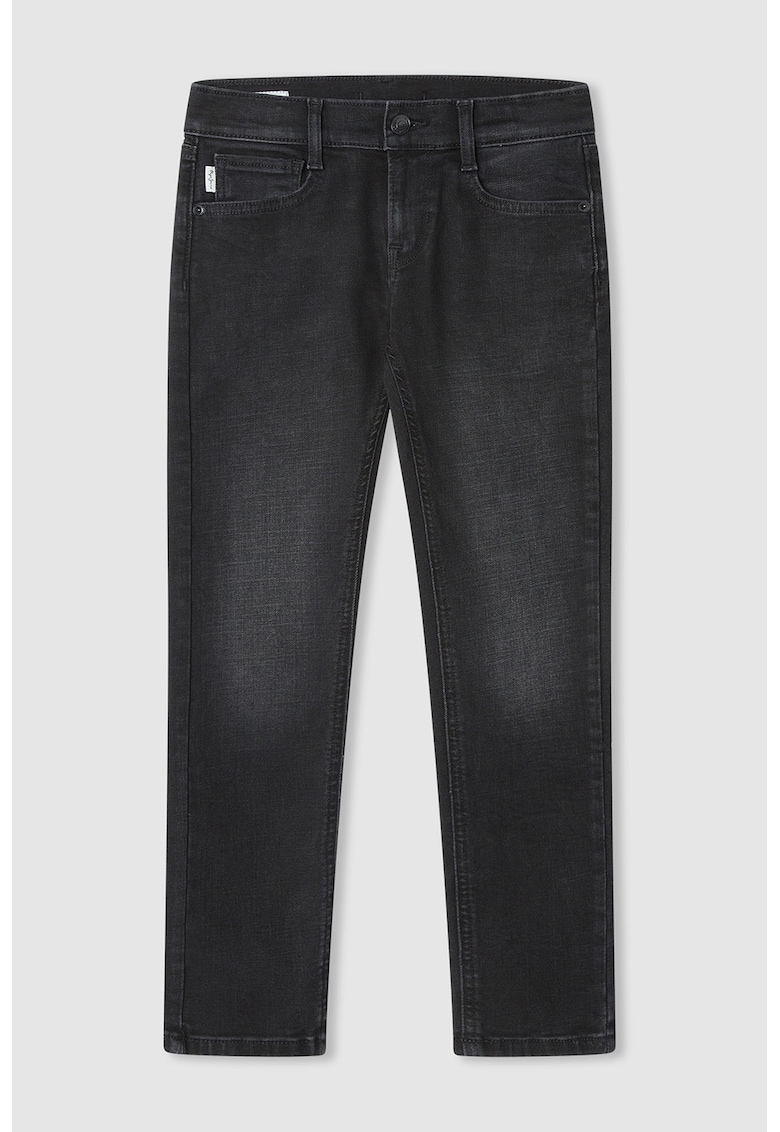 Blugi cu aspect decolorat - Negru stins