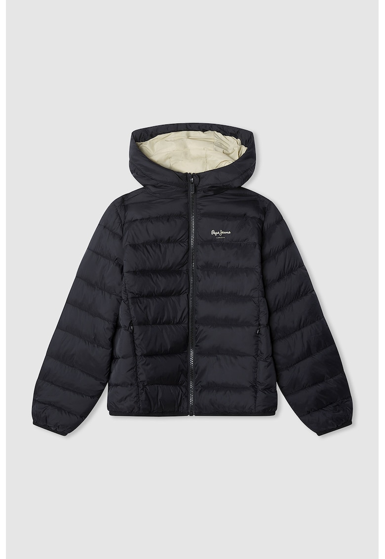 Geaca cu buzunare - Negru/Bej