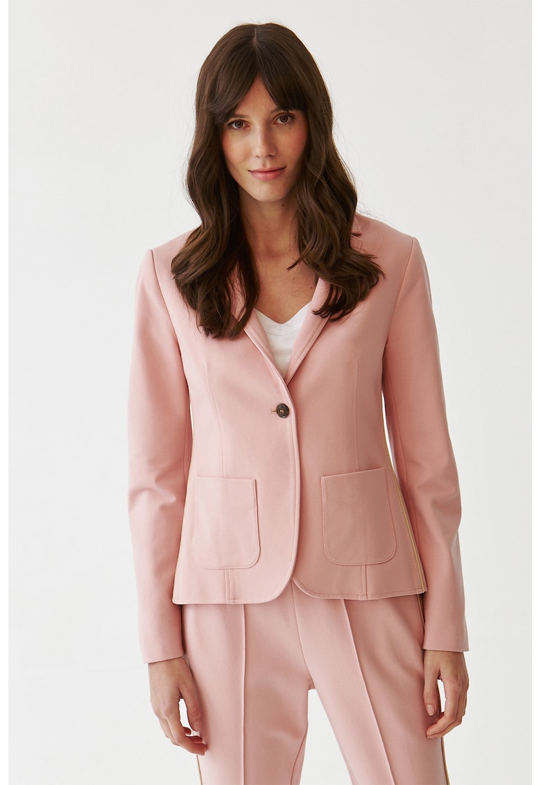 Oferte la Sacou cu buzunare aplicate Dederi - Roz pastel